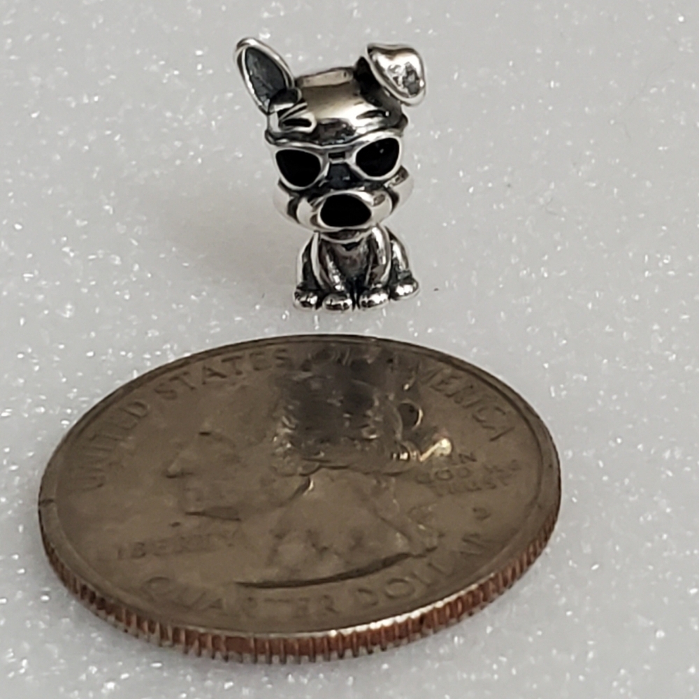 Puppy dog bracelet charm -Silver 925